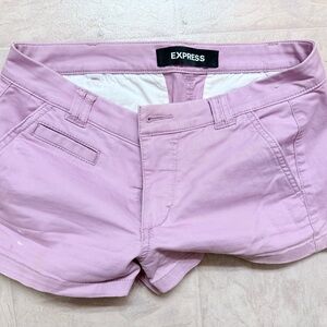Express Women's Light Pink High Waist Shorts